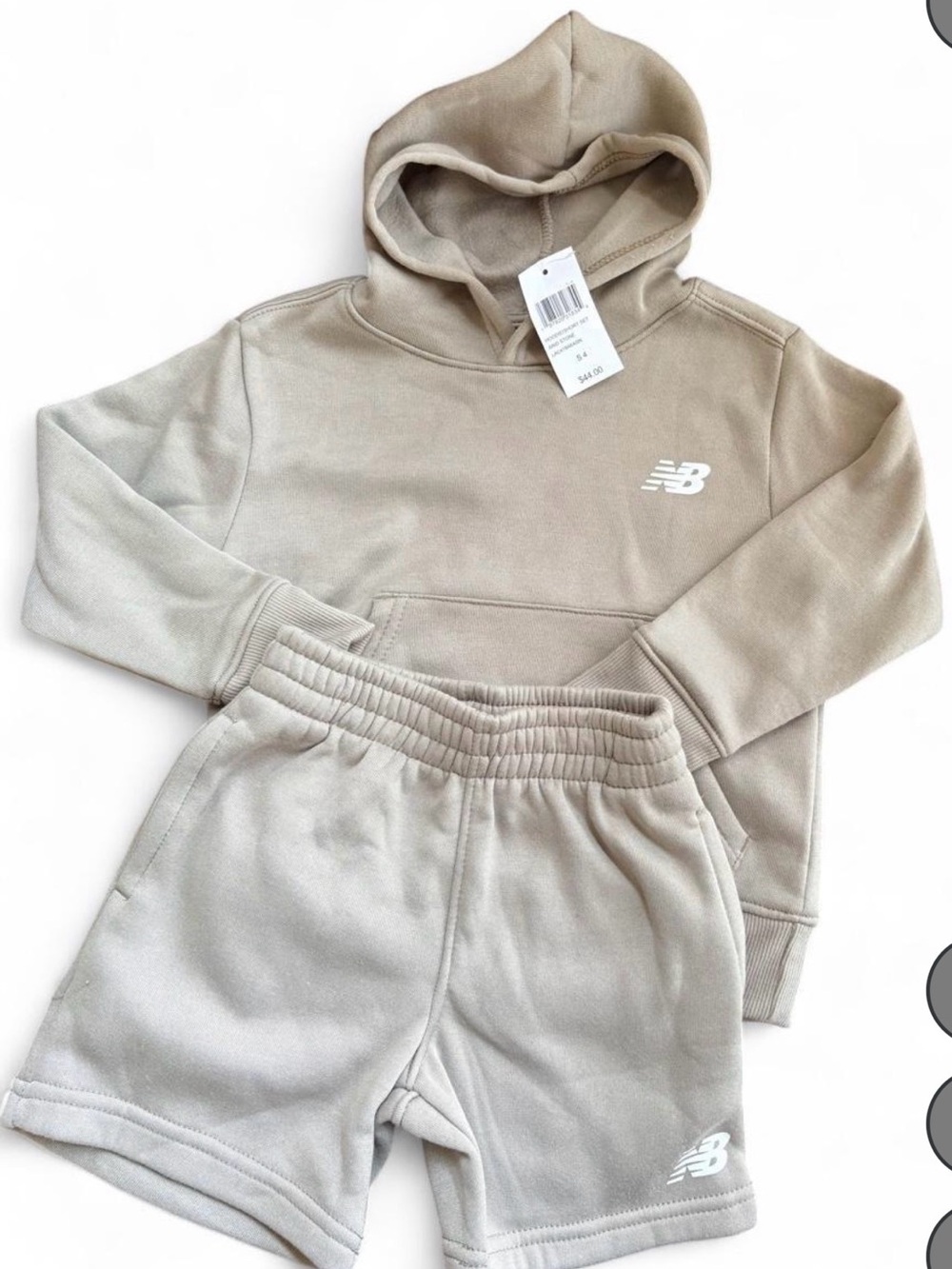New Balance Kids Tan Hoodie & Shorts Set